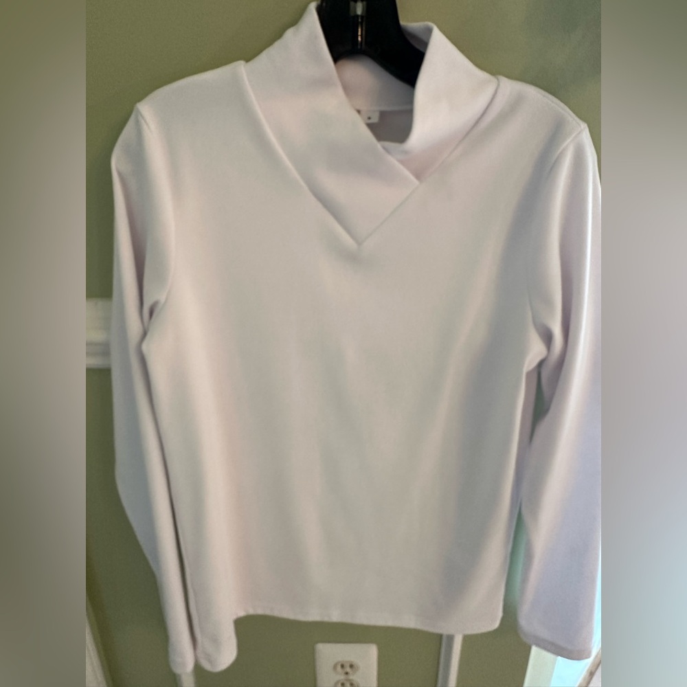 White Sweater - Light weight, cozy, fleece-like fabric.
